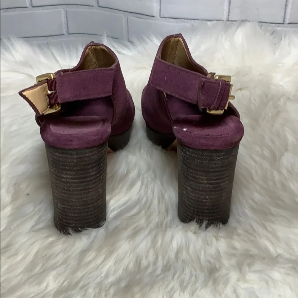 Michael Kors Suede Platform Slingback Heels‎ Sz 5.5